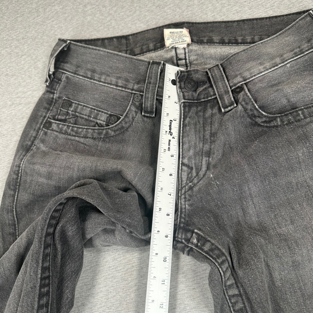 VTG True Religion Bobby Jeans Mens 30 Straight Leg Gray Faded Denim USA Made - Picture 7 of 12